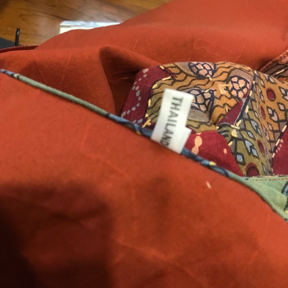 Red patterned and hand stitched jacket - Picture 8 of 8